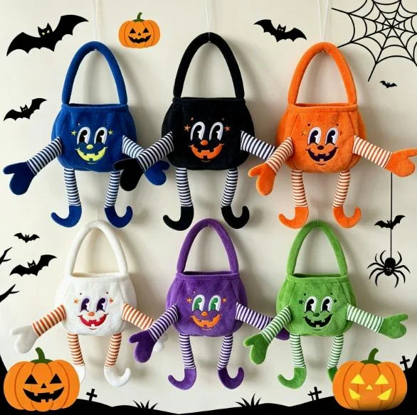 Light-up Halloween Basket with Hands & Legs