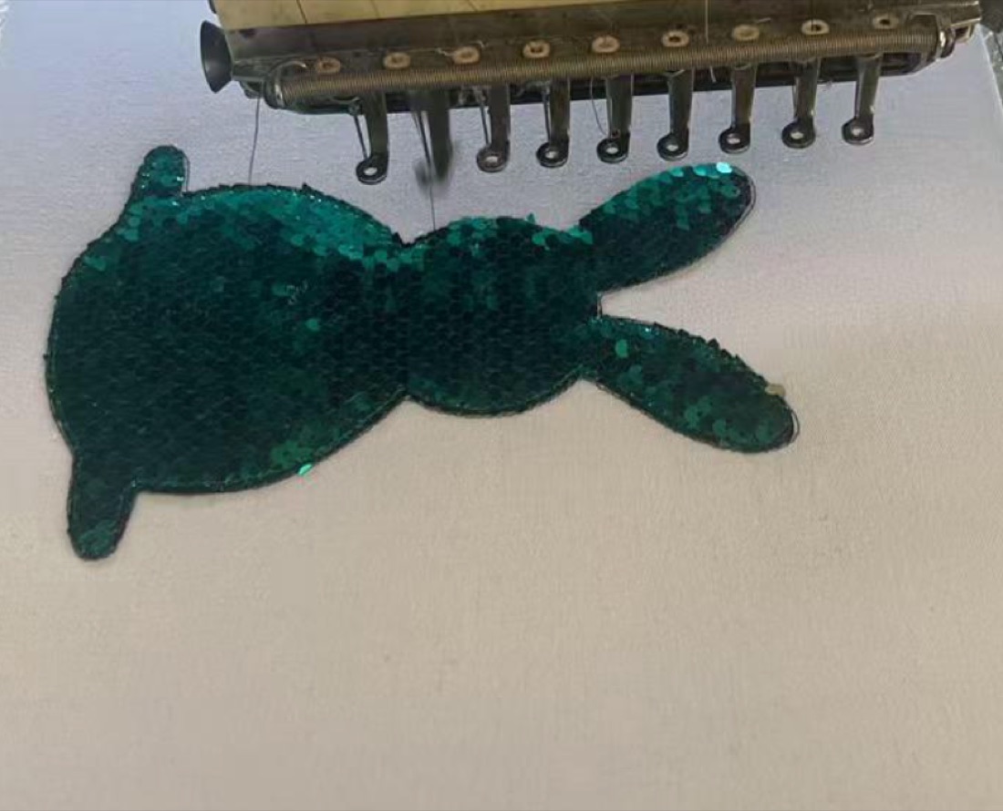 Sequin embroidery technique reference