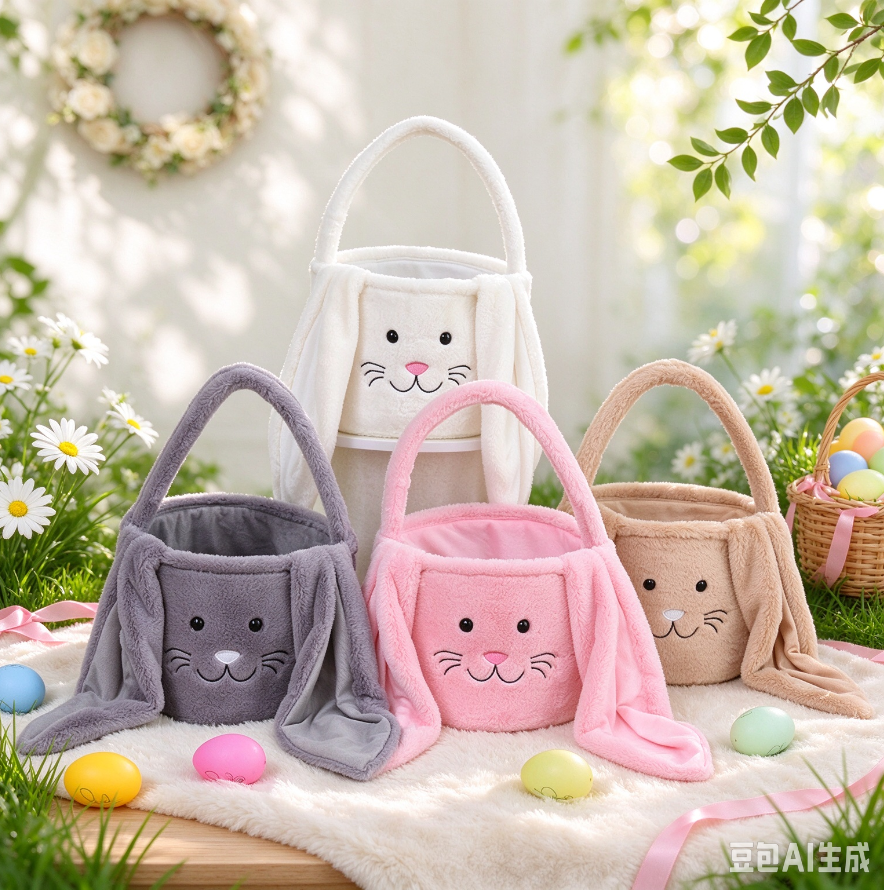 Plush Bunny Easter Basket